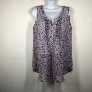 Motherhood Maternity floral sleeveless blouse L